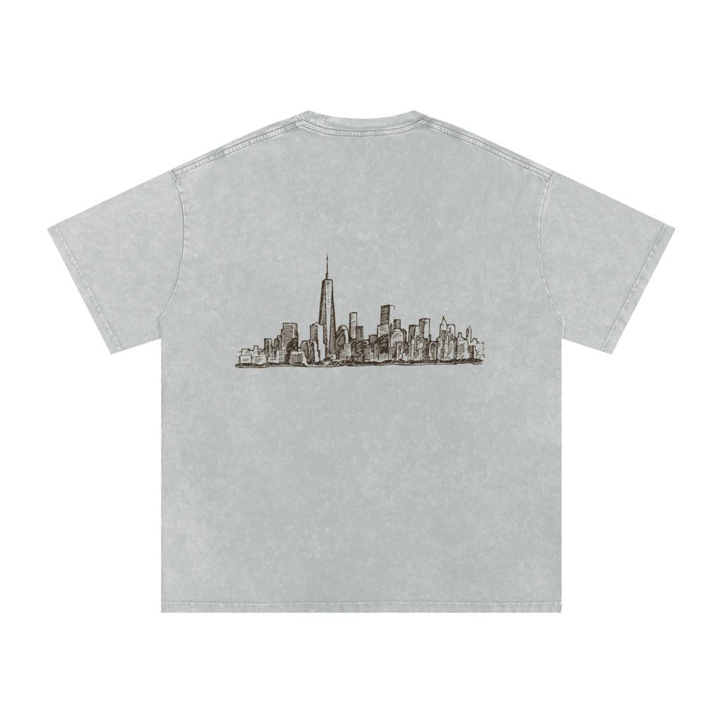 snow washed shirt,T-shirt,oversized T