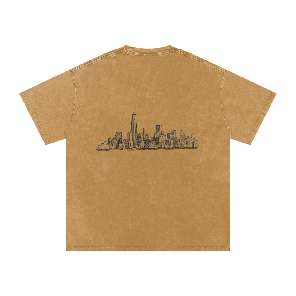 snow washed shirt,T-shirt,oversized T